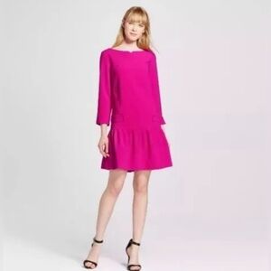NWT Victoria Beckham X Target Bateau Neck Drop Waist Dress Small